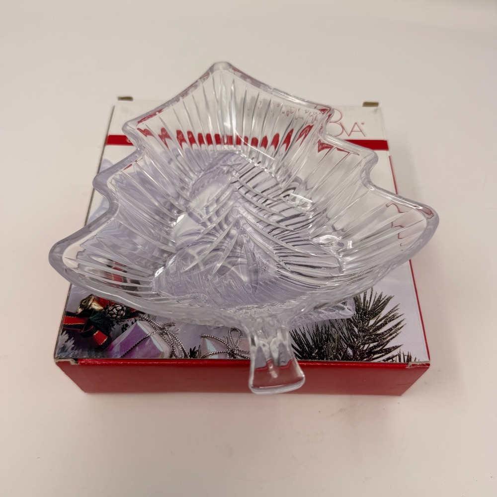 Vintage Studio Nova Mikasa "Tree Magic" 8" Crystal Christmas Tree Bowl Japan